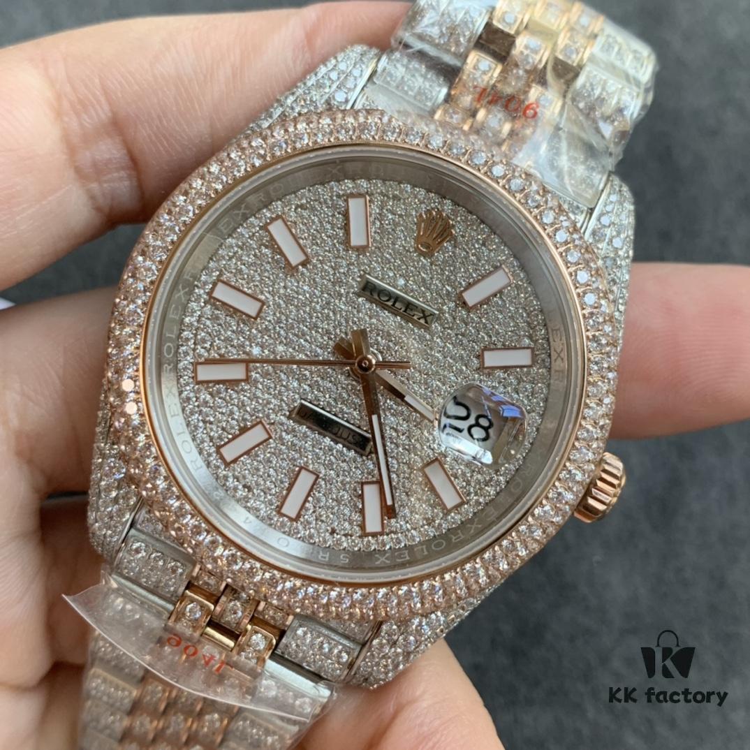 Limited Arrival! Brilliant ✨ Perfect Rolex Datejust Fully Paved Special Edition with 904L Stainless Steel and Full Diamond Setting