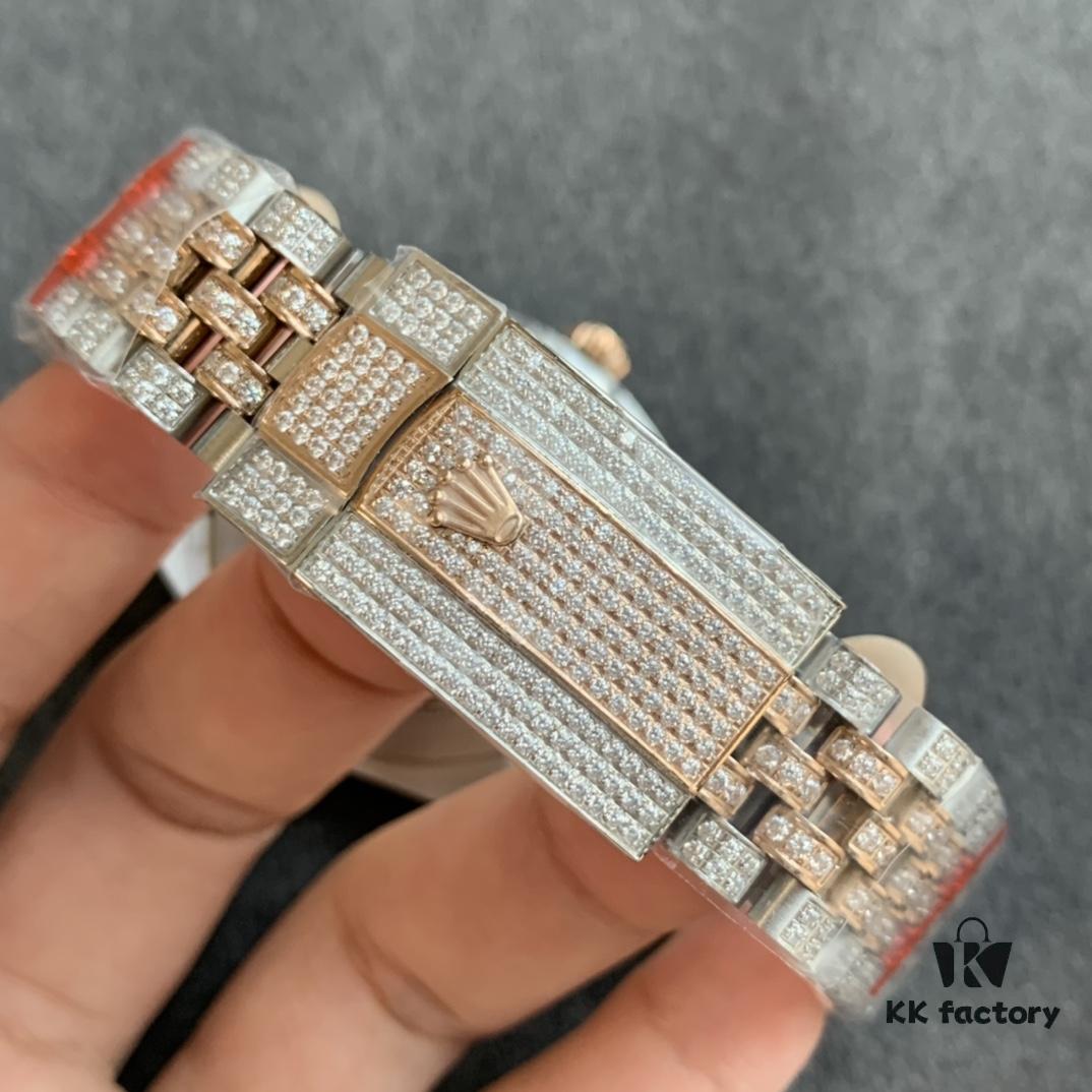 Limited Arrival! Brilliant ✨ Perfect Rolex Datejust Fully Paved Special Edition with 904L Stainless Steel and Full Diamond Setting