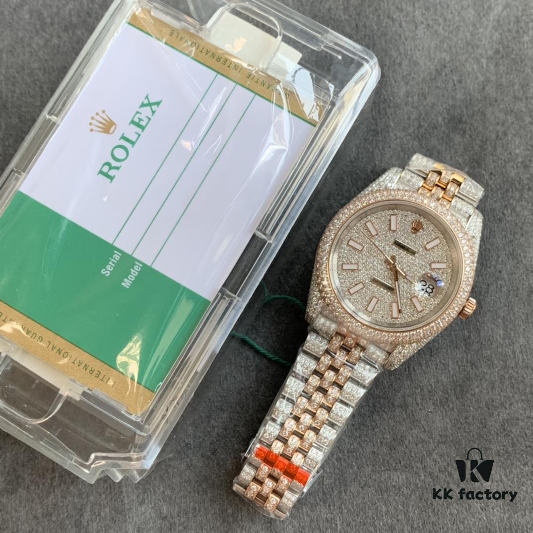 Limited Arrival! Brilliant ✨ Perfect Rolex Datejust Fully Paved Special Edition with 904L Stainless Steel and Full Diamond Setting