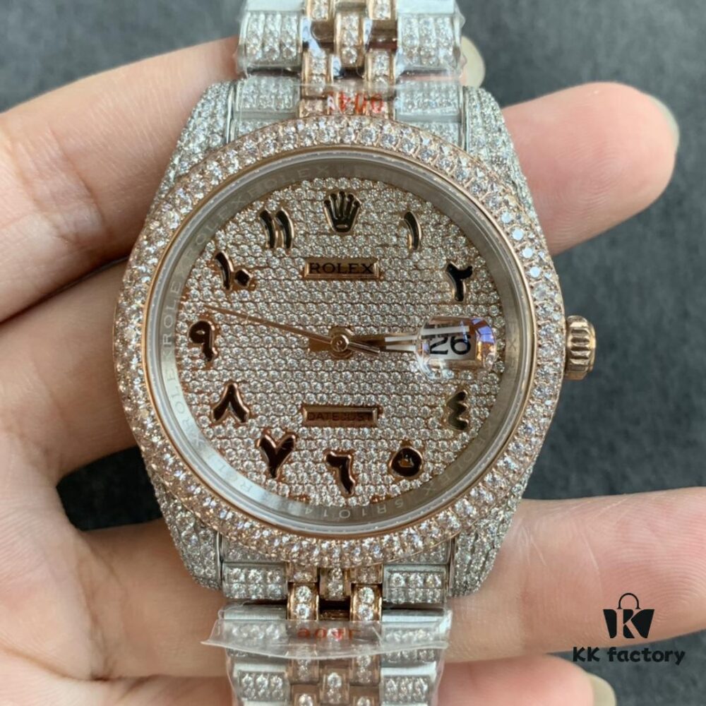 Limited Arrival! Brilliant ✨ Ultimate Rolex Datejust Fully Paved Special Edition with 904L Stainless Steel and Full Diamond Inlay