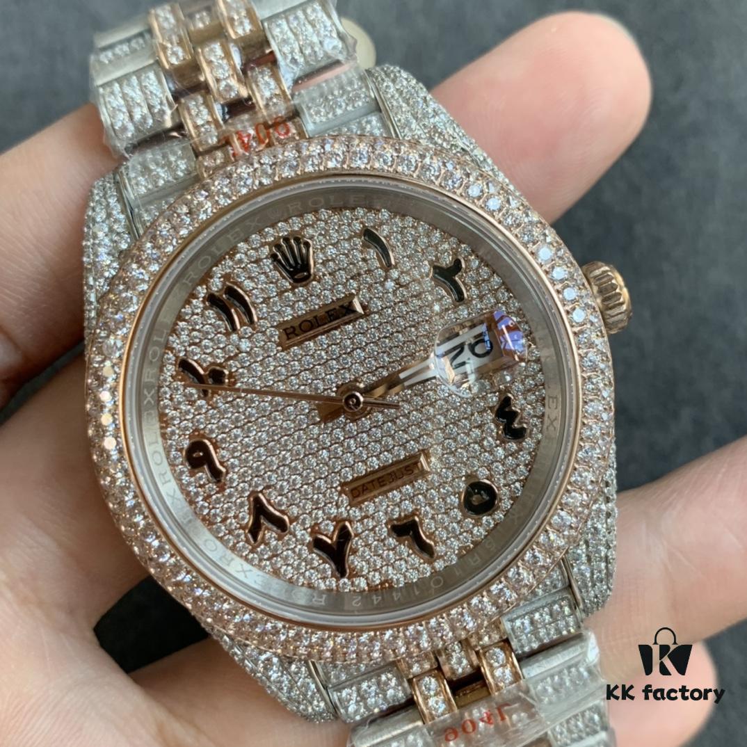 Limited Arrival! Brilliant ✨ Ultimate Rolex Datejust Fully Paved Special Edition with 904L Stainless Steel and Full Diamond Inlay