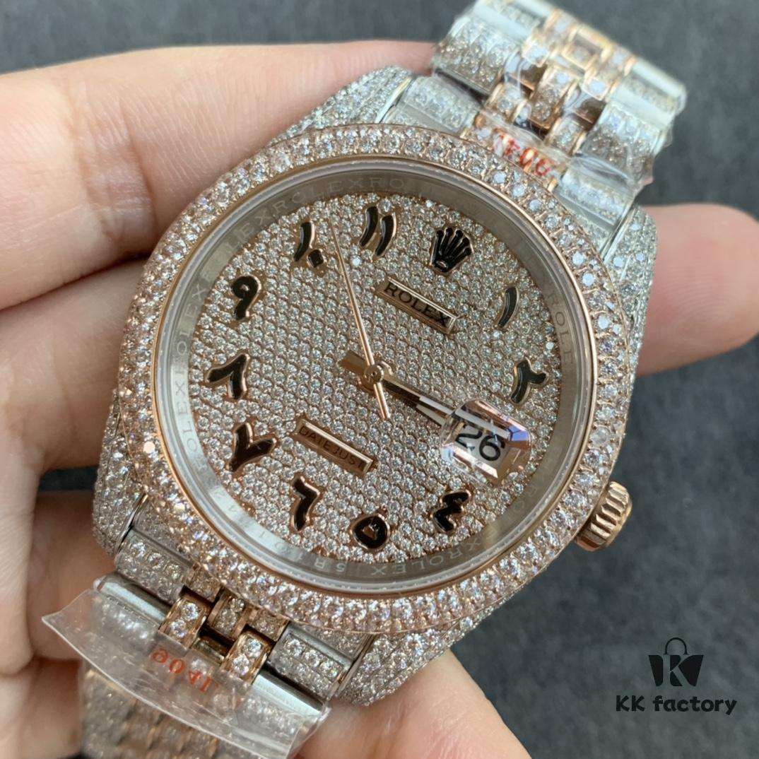 Limited Arrival! Brilliant ✨ Ultimate Rolex Datejust Fully Paved Special Edition with 904L Stainless Steel and Full Diamond Inlay