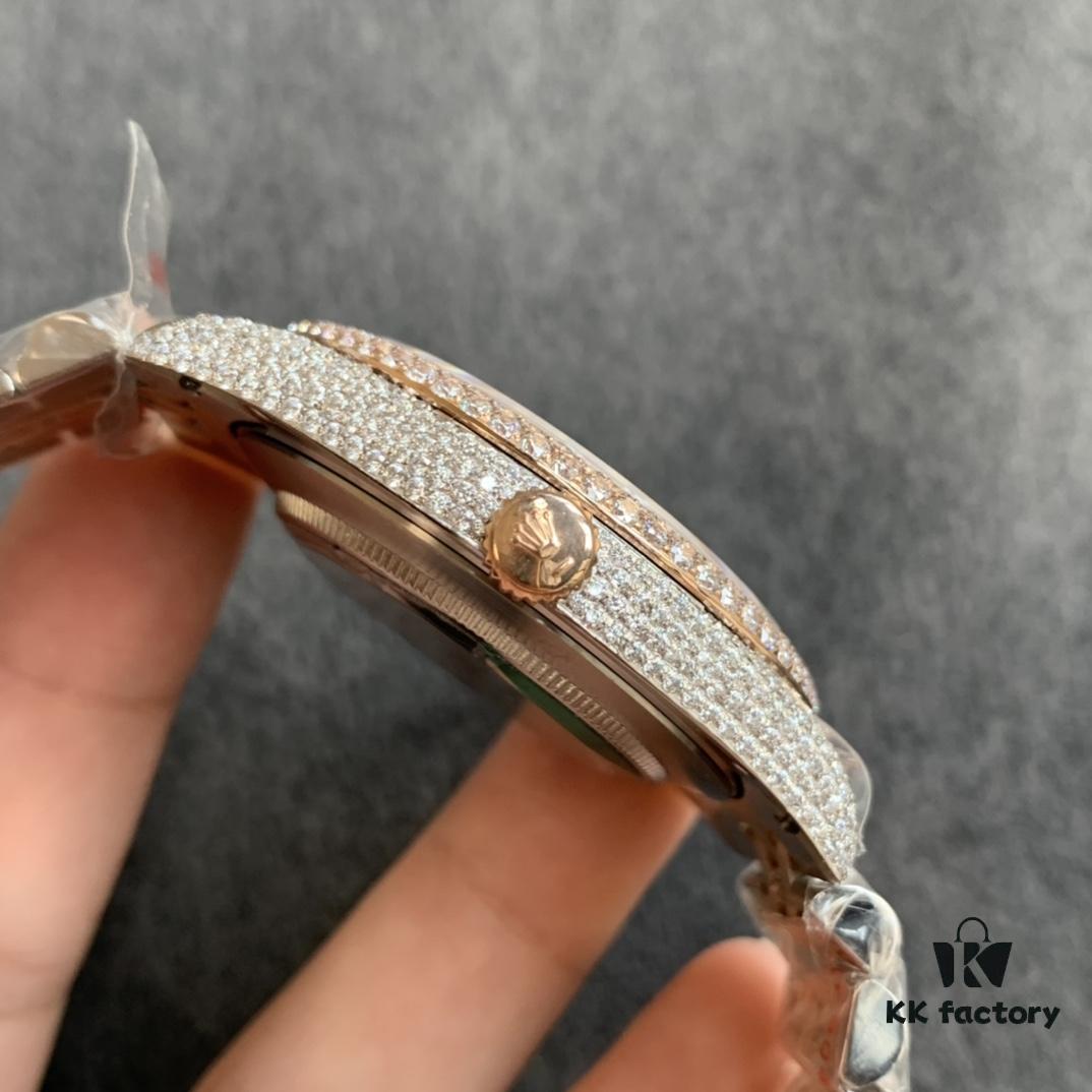 Limited Arrival! Brilliant ✨ Ultimate Rolex Datejust Fully Paved Special Edition with 904L Stainless Steel and Full Diamond Inlay