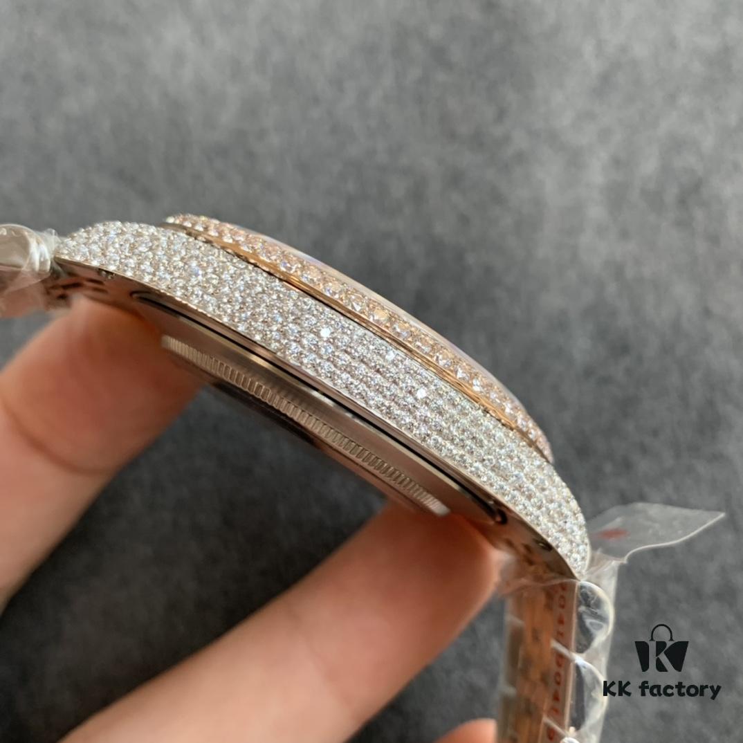 Limited Arrival! Brilliant ✨ Ultimate Rolex Datejust Fully Paved Special Edition with 904L Stainless Steel and Full Diamond Inlay