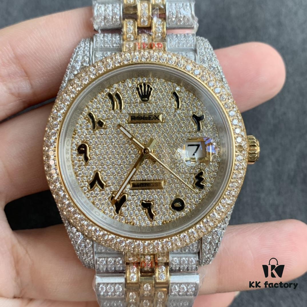 Limited Arrival! Brilliant ✨ Ultimate Rolex Datejust Full Diamond-Paved Watch – Special 904L Stainless Steel Fully Paved with Swarovski Crystals