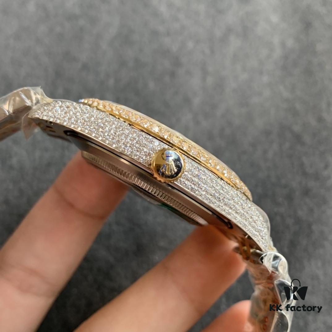 Limited Arrival! Brilliant ✨ Ultimate Rolex Datejust Full Diamond-Paved Watch – Special 904L Stainless Steel Fully Paved with Swarovski Crystals