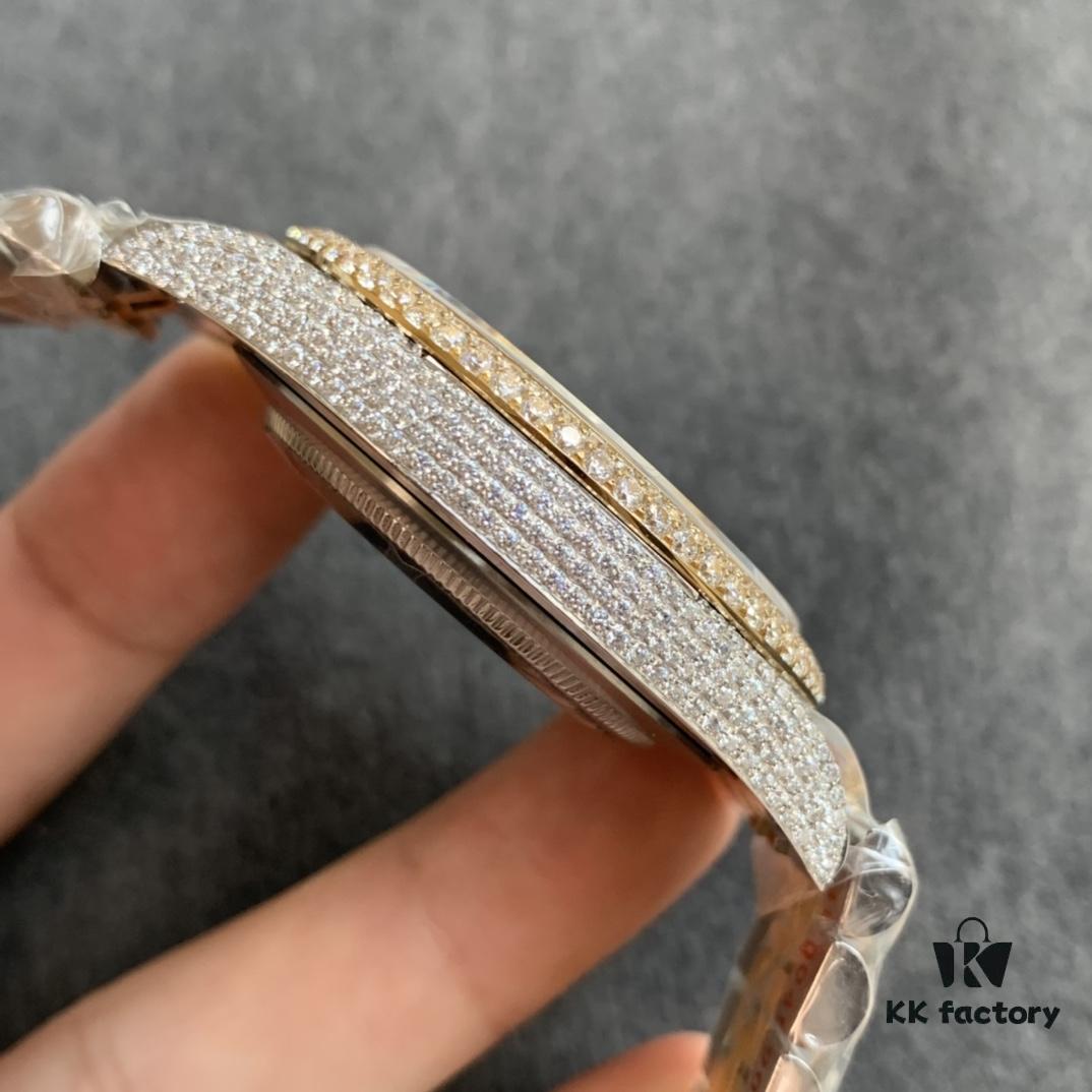 Limited Arrival! Brilliant ✨ Ultimate Rolex Datejust Full Diamond-Paved Watch – Special 904L Stainless Steel Fully Paved with Swarovski Crystals