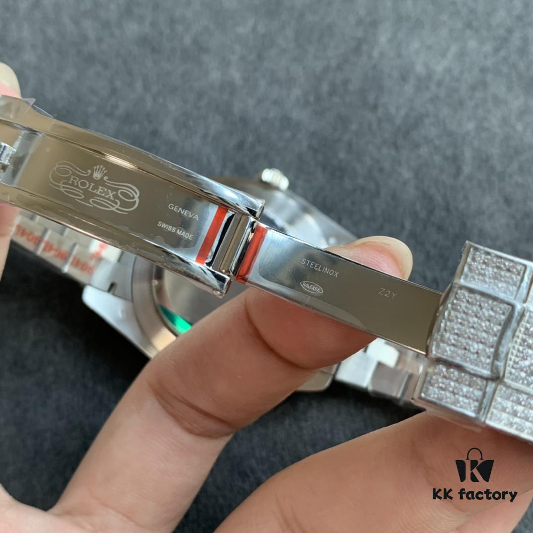 Limited Arrival! Sparkling to the Extreme – Perfect Rolex Datejust Full Diamond-Paved Special Edition in 904L Stainless Steel