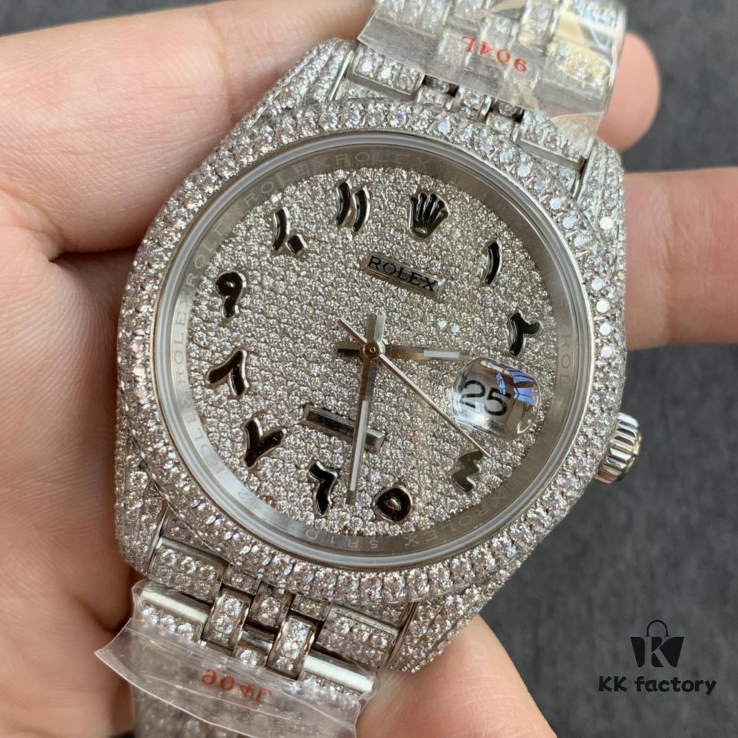Limited Stock! Sparkling ✨ Perfect Rolex Datejust Full Diamond-Paved Special Edition Watch in 904L Stainless Steel