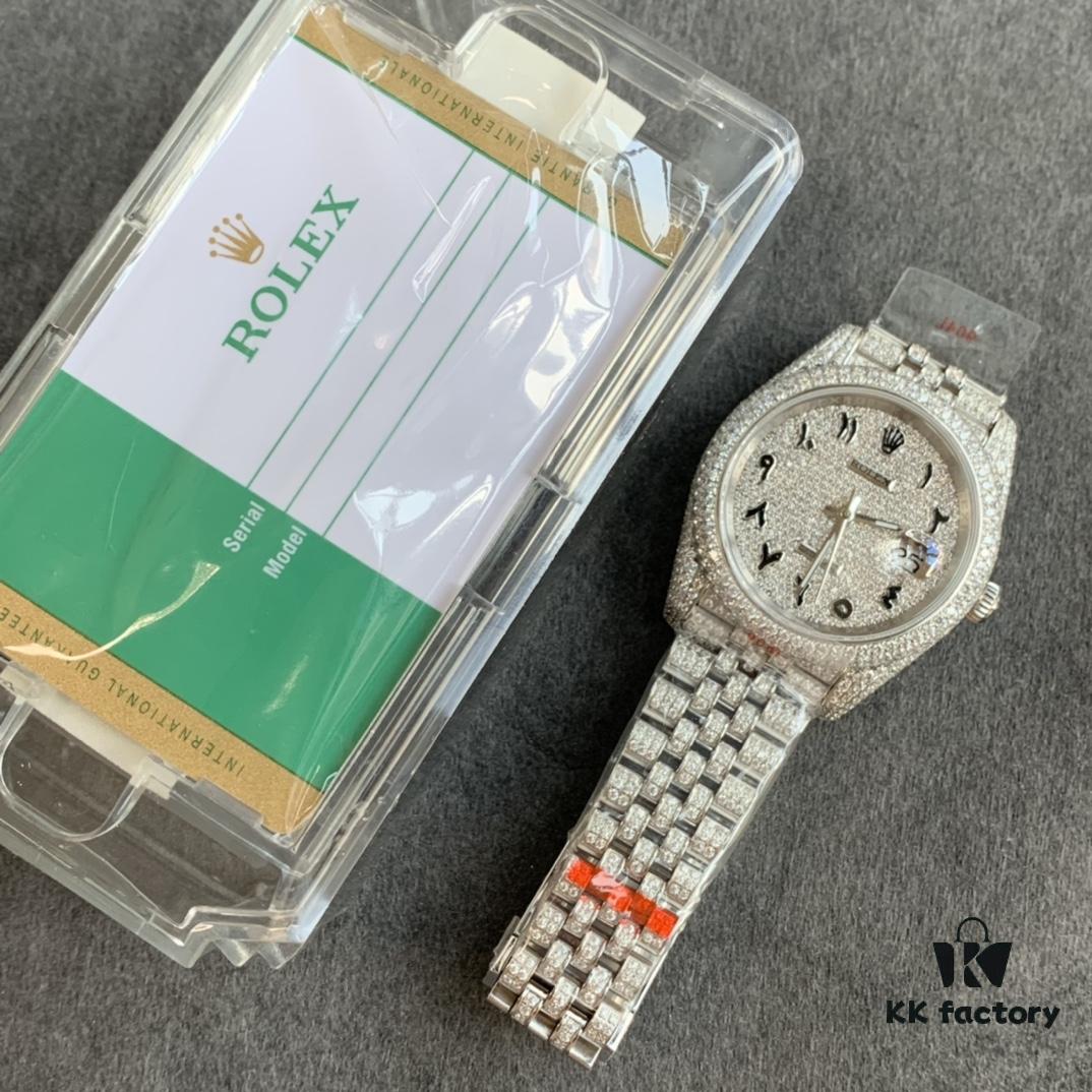 Limited Stock! Sparkling ✨ Perfect Rolex Datejust Full Diamond-Paved Special Edition Watch in 904L Stainless Steel