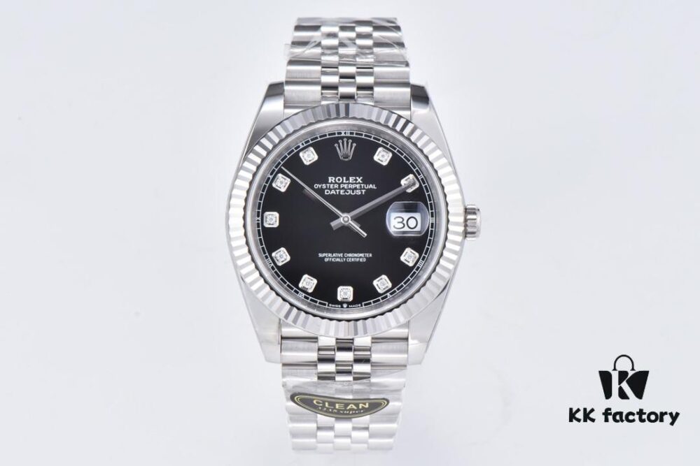 Clean Factory (C Factory) Rizlog Series 126334 Diamond Bezel / Standard Moissanite, Paired with 3/5 Pearl Bracelet