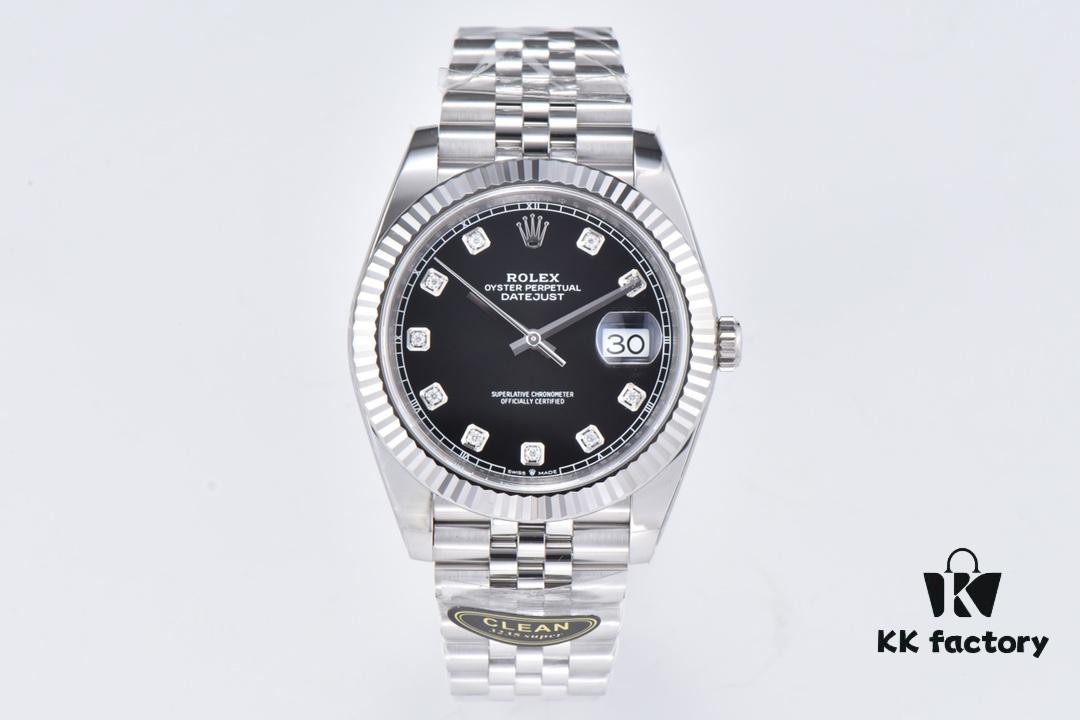 Clean Factory (C Factory) Rizlog Series 126334 Diamond Bezel / Standard Moissanite, Paired with 3/5 Pearl Bracelet