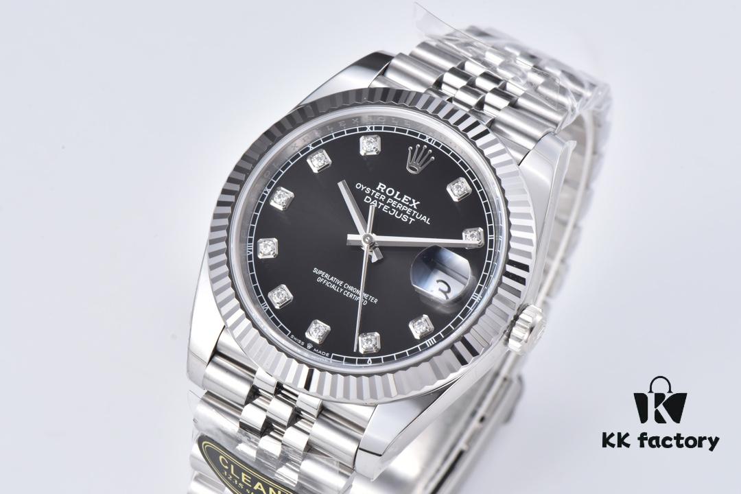 Clean Factory (C Factory) Rizlog Series 126334 Diamond Bezel / Standard Moissanite, Paired with 3/5 Pearl Bracelet