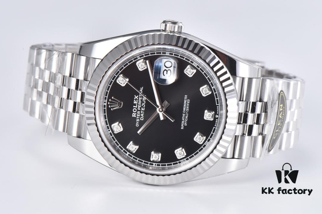 Clean Factory (C Factory) Rizlog Series 126334 Diamond Bezel / Standard Moissanite, Paired with 3/5 Pearl Bracelet
