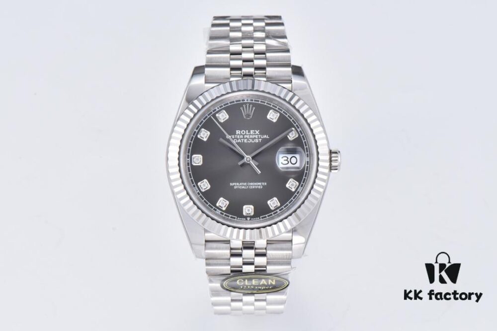 Clean Factory (C Factory) Rizlog Series 126334 Diamond Bezel / Standard Moissanite, Paired with 3/5 Pearl Bracelet