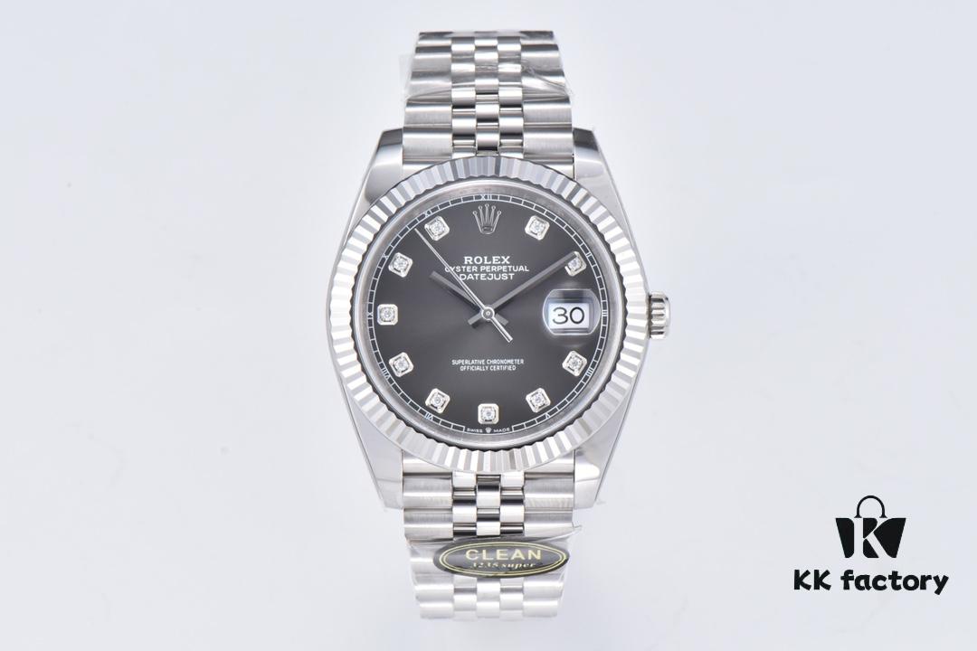 Clean Factory (C Factory) Rizlog Series 126334 Diamond Bezel / Standard Moissanite, Paired with 3/5 Pearl Bracelet
