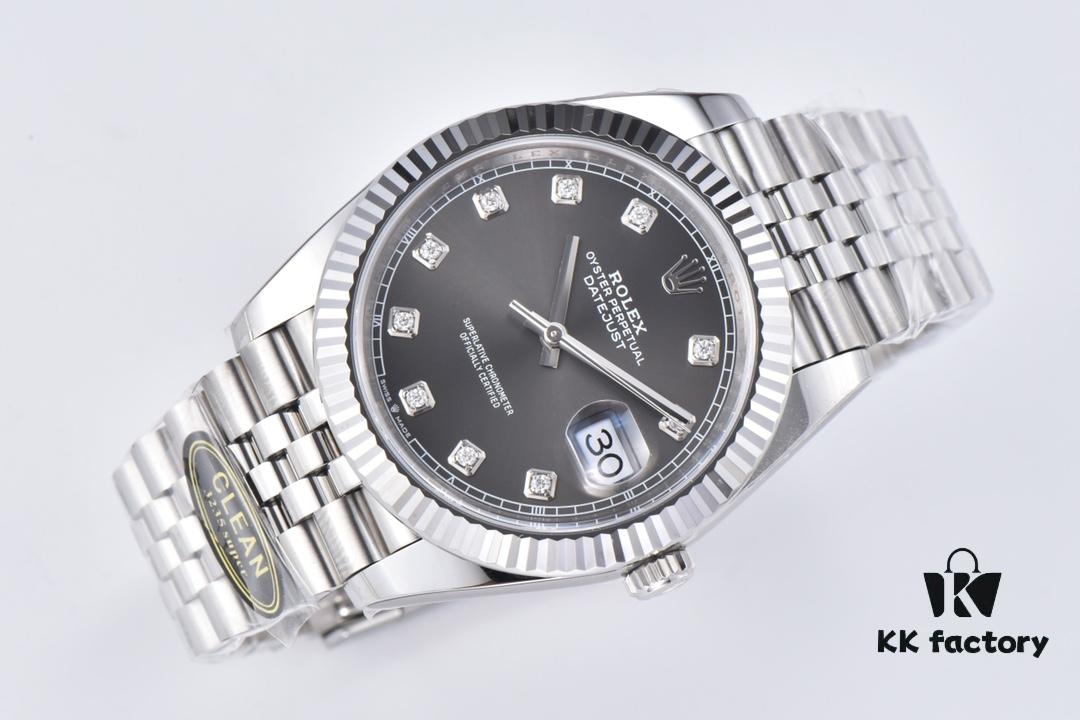 Clean Factory (C Factory) Rizlog Series 126334 Diamond Bezel / Standard Moissanite, Paired with 3/5 Pearl Bracelet
