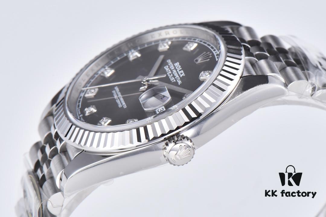 Clean Factory (C Factory) Rizlog Series 126334 Diamond Bezel / Standard Moissanite, Paired with 3/5 Pearl Bracelet