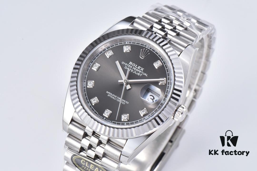 Clean Factory (C Factory) Rizlog Series 126334 Diamond Bezel / Standard Moissanite, Paired with 3/5 Pearl Bracelet