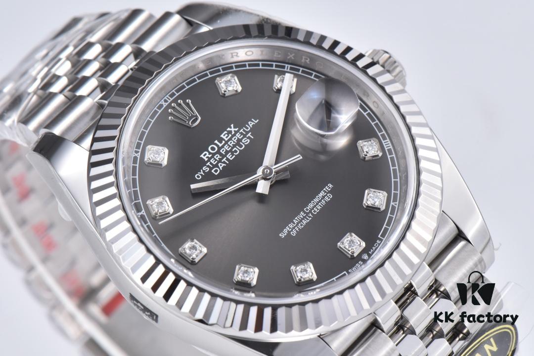 Clean Factory (C Factory) Rizlog Series 126334 Diamond Bezel / Standard Moissanite, Paired with 3/5 Pearl Bracelet