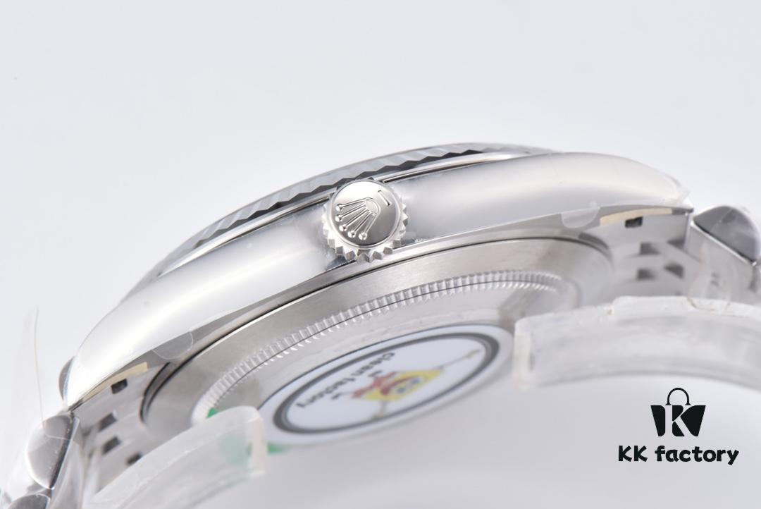 Clean Factory (C Factory) Rizlog Series 126334 Diamond Bezel / Standard Moissanite, Paired with 3/5 Pearl Bracelet