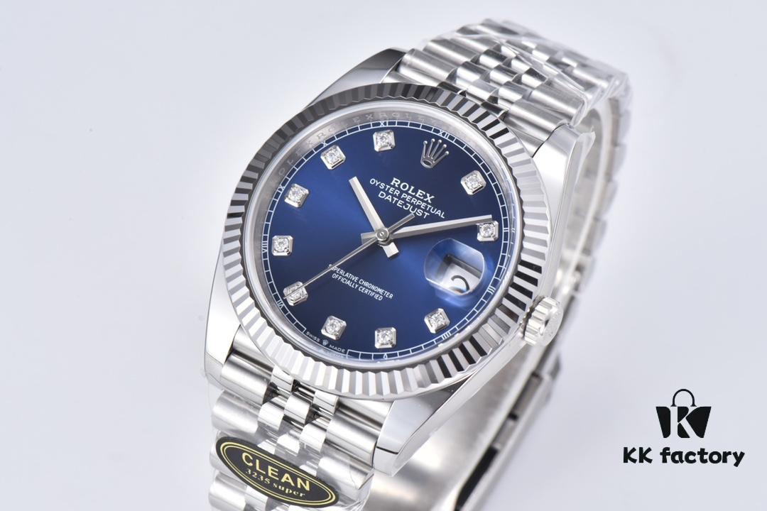 C Factory Clean - Log Series 126334 Diamond Bezel / Standard Moissanite, Paired with 3/5 Pearl Bracelet