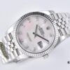 C Factory Clean - Log Series 126334 Diamond Studded Watch / Standard Moissanite, Not Low-End Zirconia, with 3/5 Pearl Strap