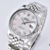 C Factory Clean - Log Series 126334 Diamond Studded Watch / Standard Moissanite, Not Low-End Zirconia, with 3/5 Pearl Strap