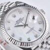 C Factory Clean - Log Series 126334 Diamond Studded Watch / Standard Moissanite, Not Low-End Zirconia, with 3/5 Pearl Strap