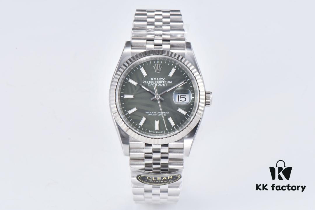 C Factory Clean 126234 36mm Green Dial with Palm Pattern – A Blessing for Slim Wrists