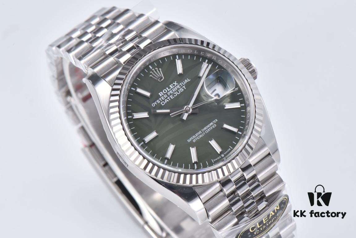 C Factory Clean 126234 36mm Green Dial with Palm Pattern – A Blessing for Slim Wrists