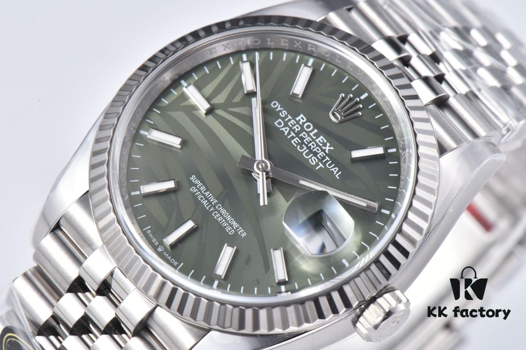 C Factory Clean 126234 36mm Green Dial with Palm Pattern – A Blessing for Slim Wrists