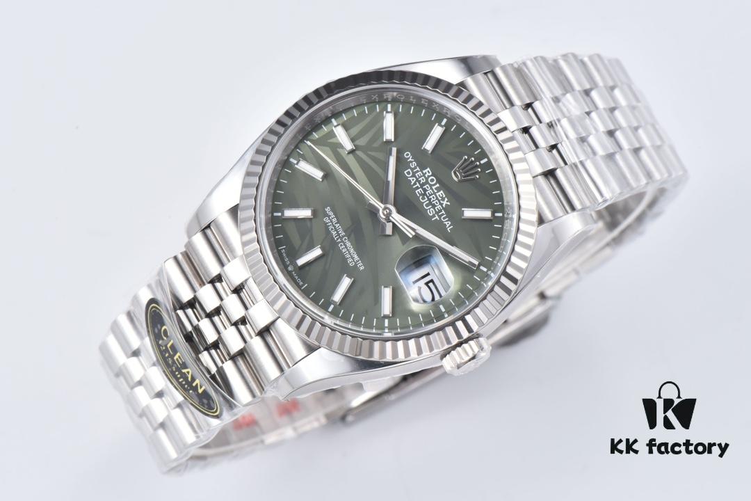 C Factory Clean 126234 36mm Green Dial with Palm Pattern – A Blessing for Slim Wrists