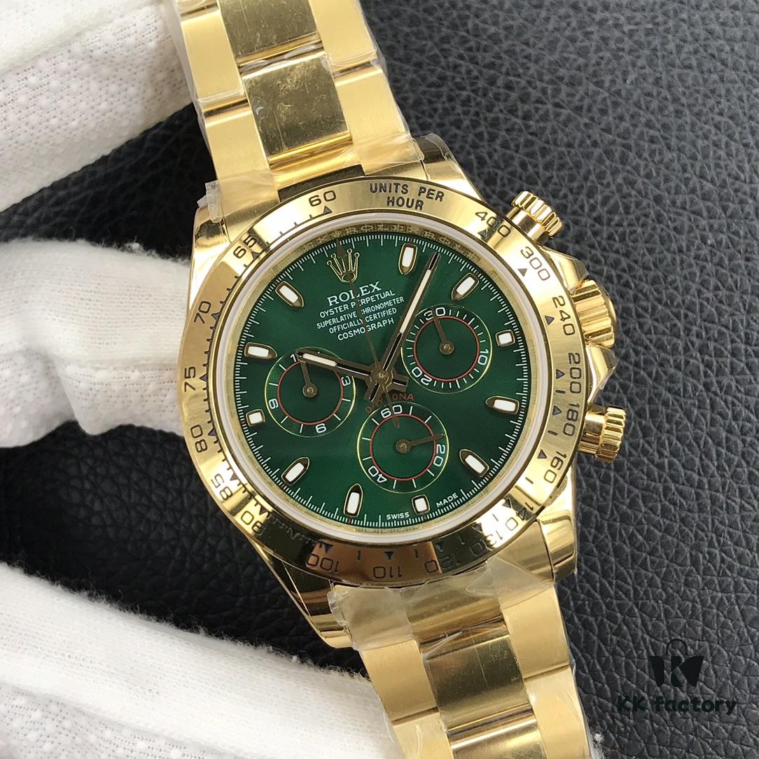 Green Goldy Ultra-Thin, Genuine Functional Daytona Newest Model, Cosmograph Daytona Version