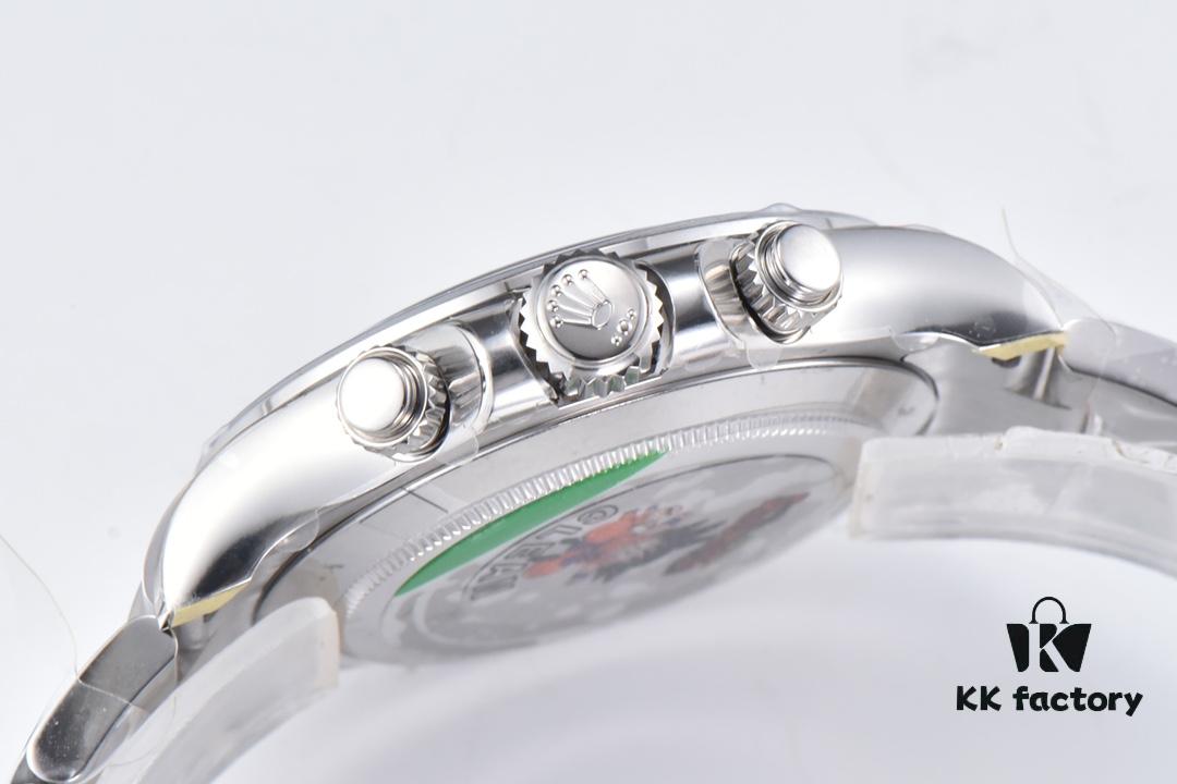 Clean Factory 116509 Enamel Black Dial Daytona with Diamond-Cut Moissanite