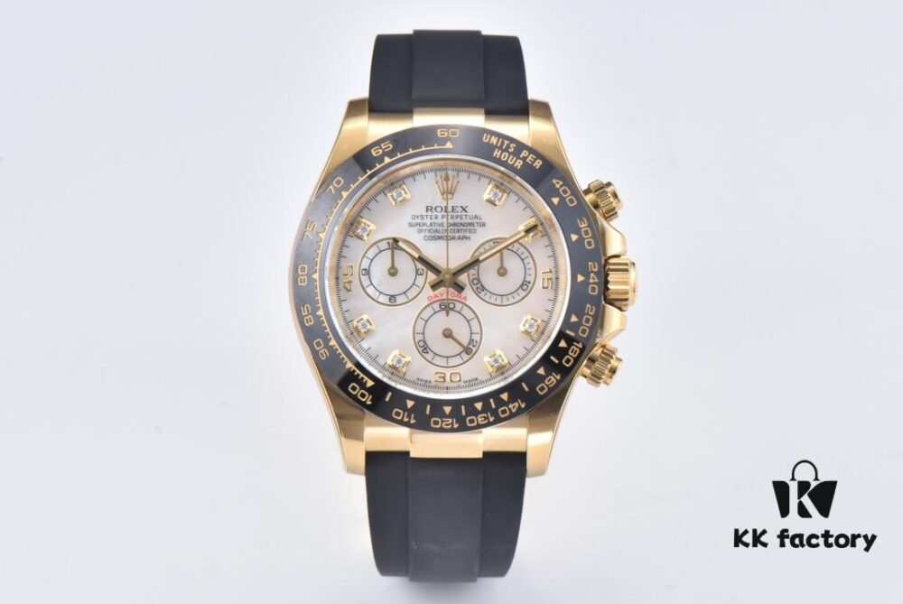 Clean Factory 116518 Daytona with Natural Mother-of-Pearl Cloud Dial and Diamond Bezel