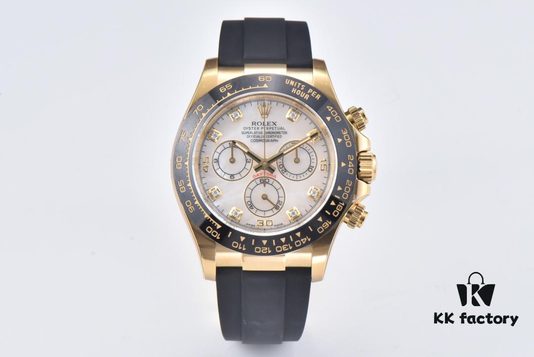 Clean Factory 116518 Daytona with Natural Mother-of-Pearl Cloud Dial and Diamond Bezel