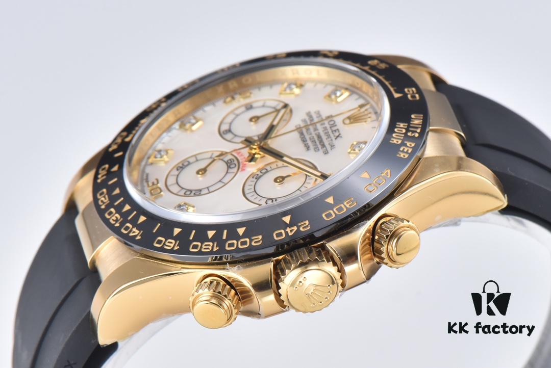 Clean Factory 116518 Daytona with Natural Mother-of-Pearl Cloud Dial and Diamond Bezel