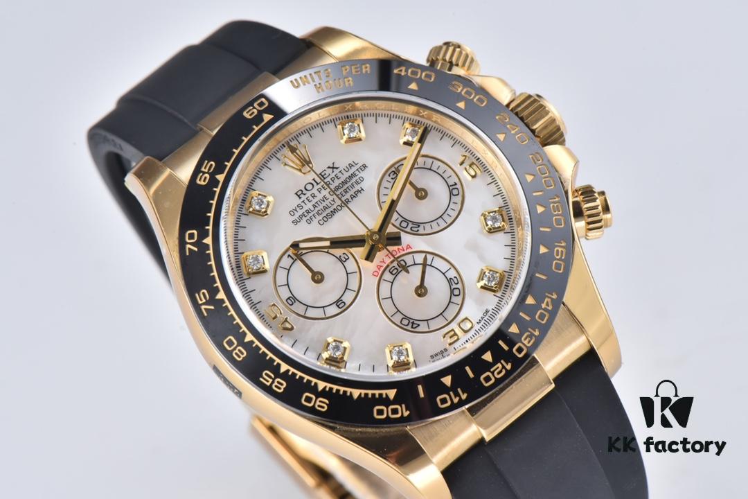 Clean Factory 116518 Daytona with Natural Mother-of-Pearl Cloud Dial and Diamond Bezel