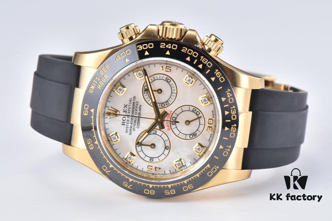 Clean Factory 116518 Daytona with Natural Mother-of-Pearl Cloud Dial and Diamond Bezel