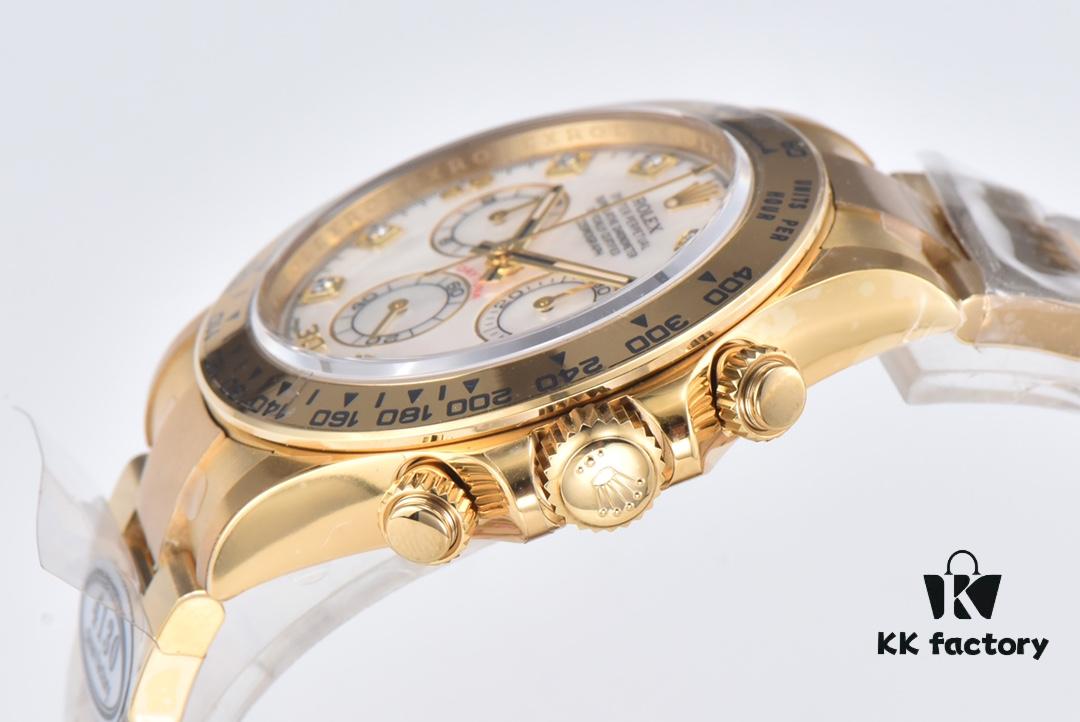 Clean Factory 116508 Diamond-Paved Natural Cloud Mother-of-Pearl Dial Daytona