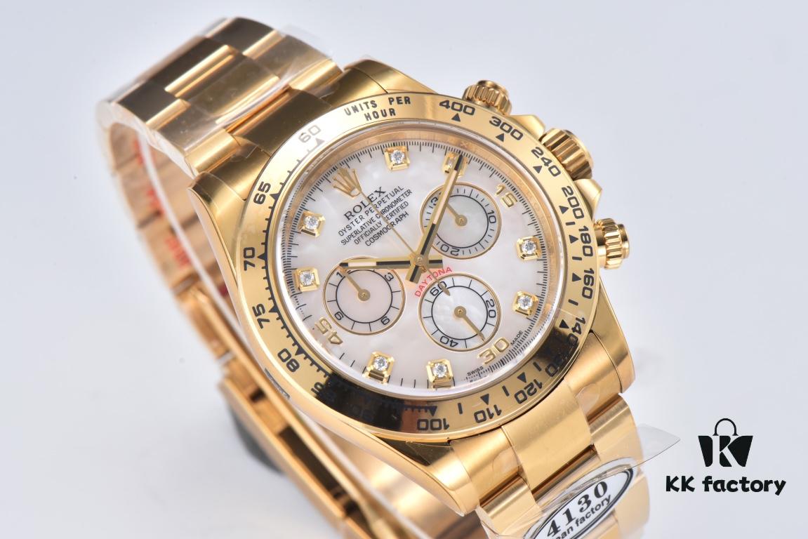 Clean Factory 116508 Diamond-Paved Natural Cloud Mother-of-Pearl Dial Daytona