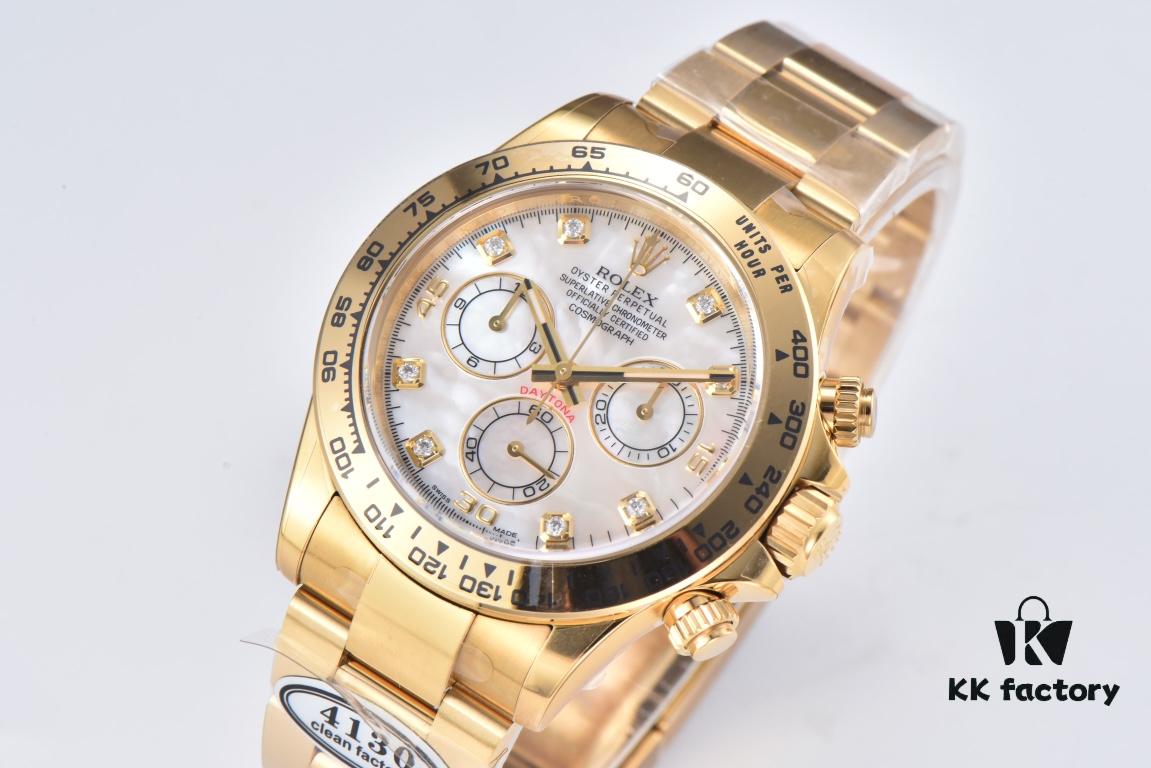 Clean Factory 116508 Diamond-Paved Natural Cloud Mother-of-Pearl Dial Daytona