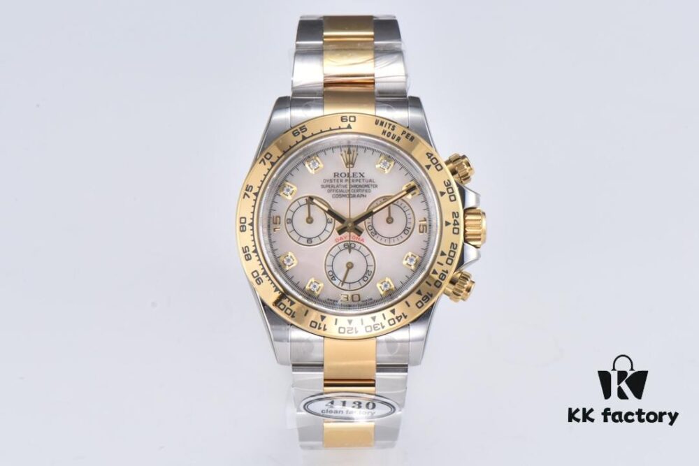 Clean Factory 116503 Diamond-Paved Natural Cloud Mother-of-Pearl Dial Daytona