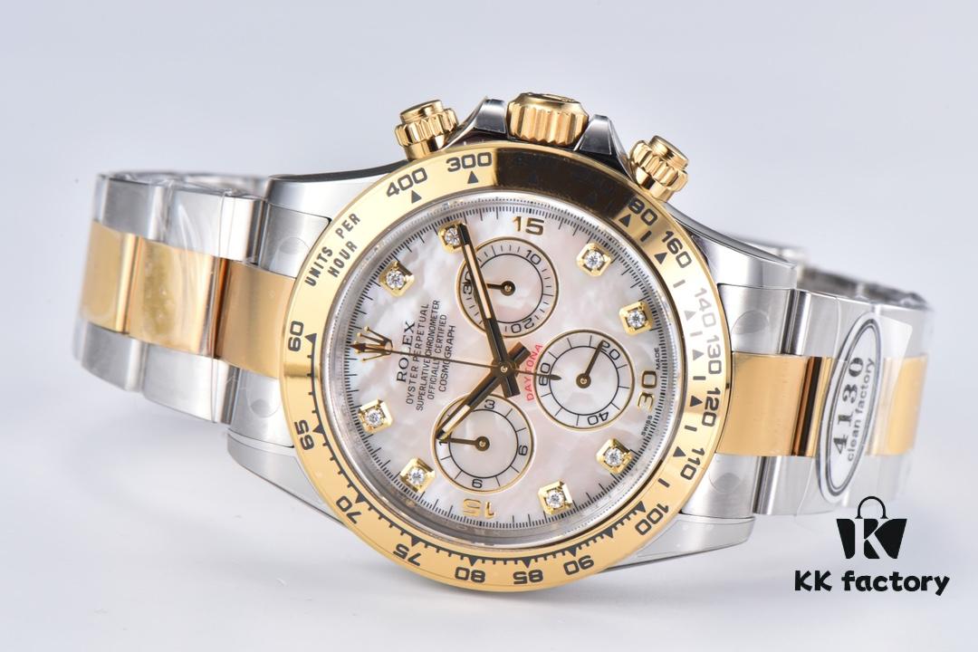 Clean Factory 116503 Diamond-Paved Natural Cloud Mother-of-Pearl Dial Daytona