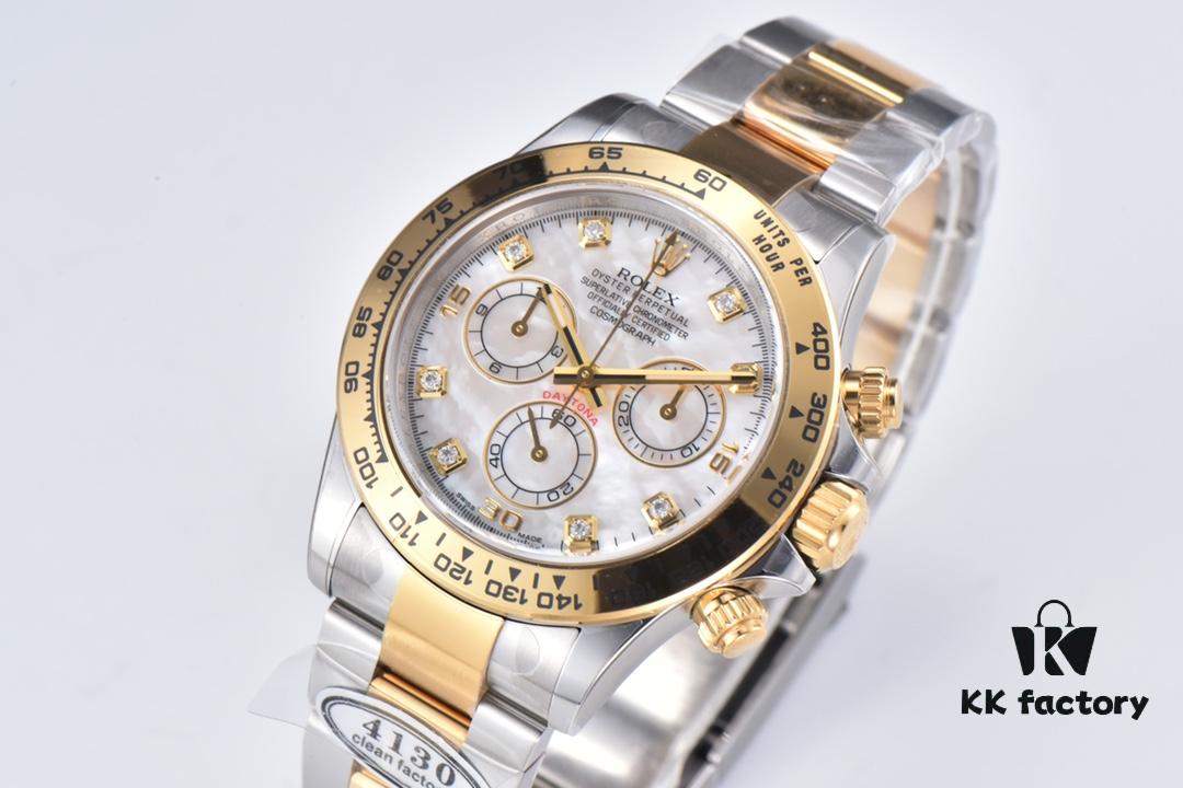 Clean Factory 116503 Diamond-Paved Natural Cloud Mother-of-Pearl Dial Daytona