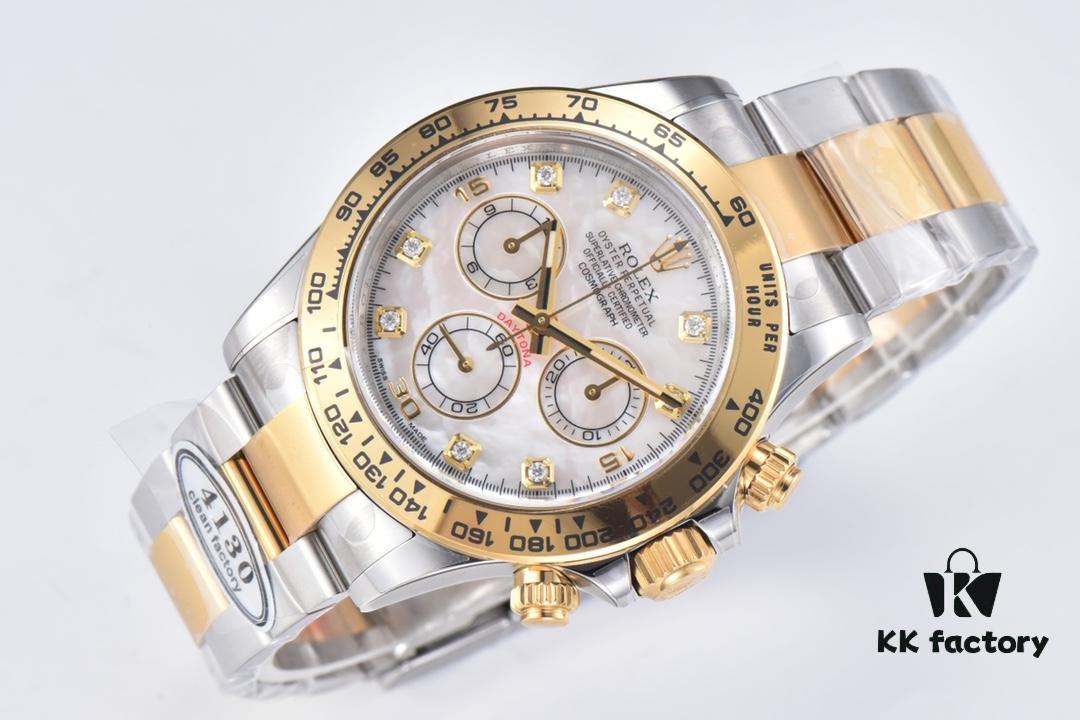 Clean Factory 116503 Diamond-Paved Natural Cloud Mother-of-Pearl Dial Daytona