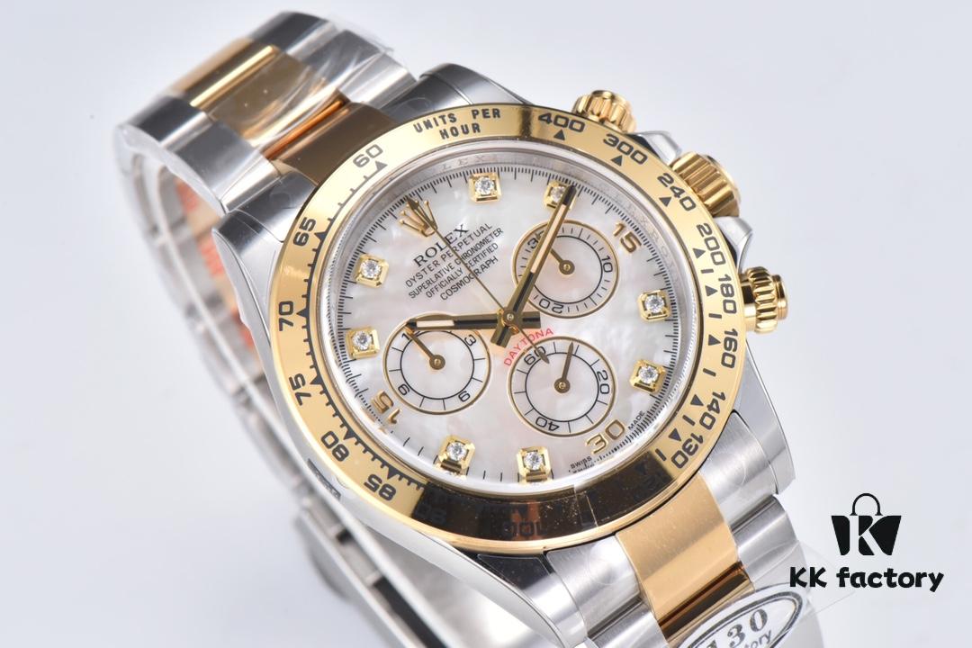 Clean Factory 116503 Diamond-Paved Natural Cloud Mother-of-Pearl Dial Daytona