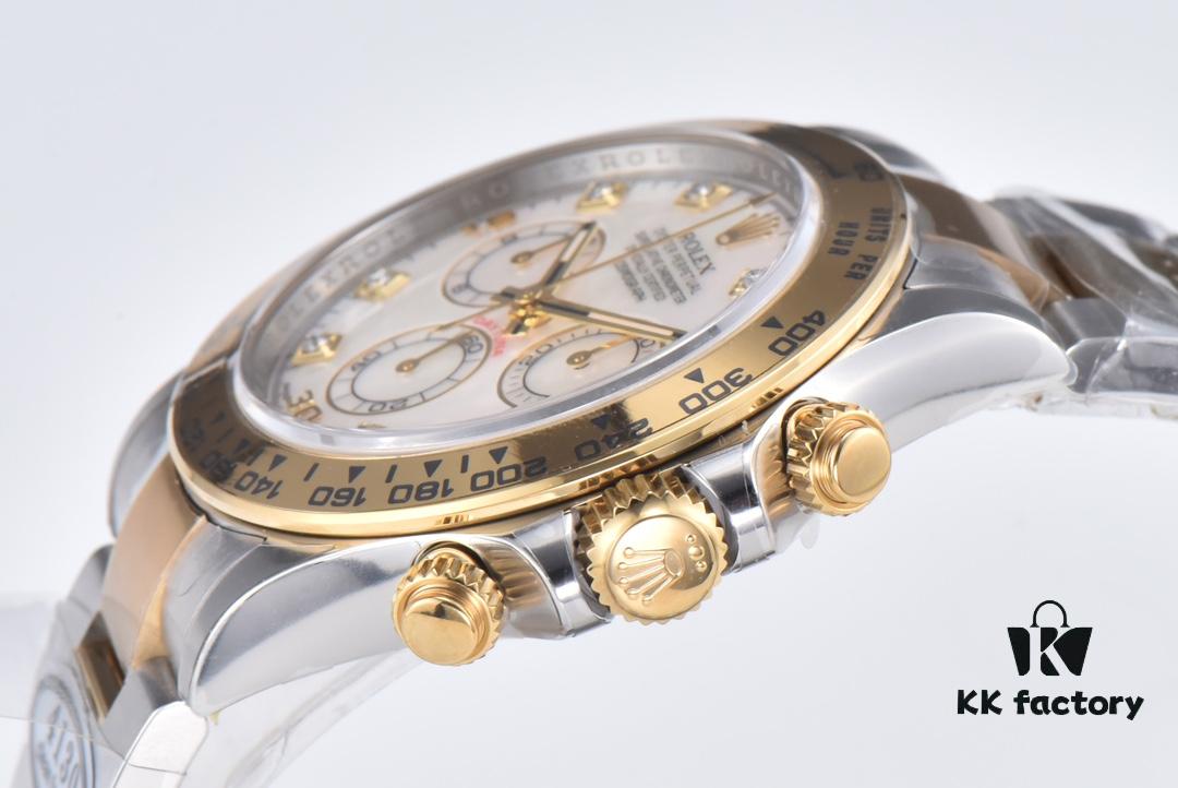 Clean Factory 116503 Diamond-Paved Natural Cloud Mother-of-Pearl Dial Daytona