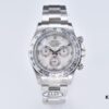 Clean Factory Platinum Daytona 116509 with Natural Cloud Mosaic Mother-of-Pearl Dial, Standard Moissanite Bezel – Zirconia Refused